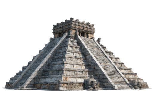 Ancient Mesoamerican pyramid, stone structure