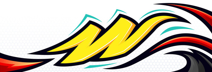 Dynamic Racing Background with Bold Stripes and Lines Modern Wrap Design