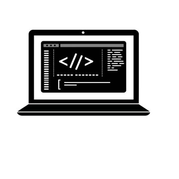 Coding window icon isolated on transparent background