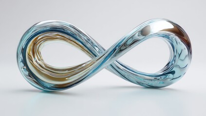 Abstract infinity symbol, glossy and fluid