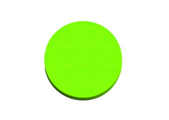 Solid, vibrant lime-green circle against a black background