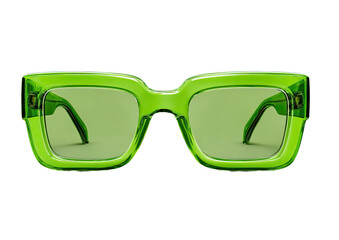 Fototapeta premium Bold lime green square sunglasses