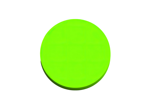 Solid, vibrant lime-green circle against a black background