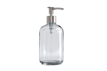 Fototapeta premium Clear glass pump bottle