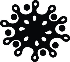 Stylish fluid cluster vector icon.eps