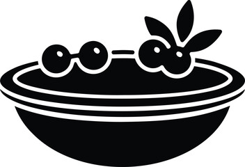 Cranberry sauce vector icon.eps