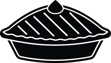 Pumpkin pie vector icon.eps