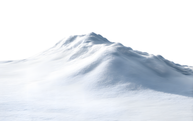 Freshly fallen snow covers winter landscape with stunning textures and soft shadows, creating a pristine scene