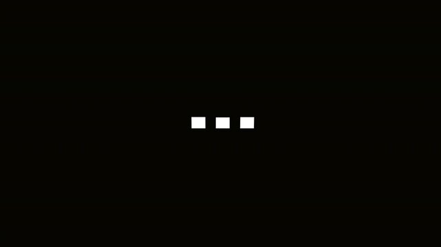 Typing or loading dots cute minimalist animation on black background