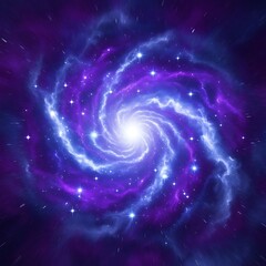 Obraz premium Cosmic vortex of celestial light swirling through an ethereal expanse of nebula cloud
