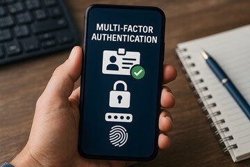 Secure Authentication Process Illustrated on a Smartphone