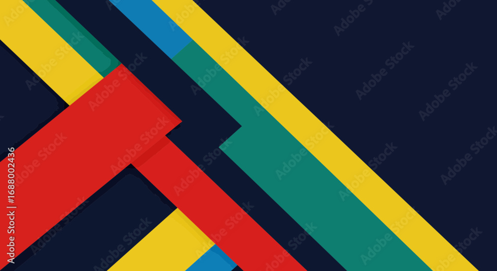 Poster modern abstract background with colorful geometric shapes and overlapping layers