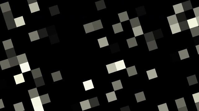 Pixelated motion, creating a dynamic, retro-inspired abstract visual experience for viewers