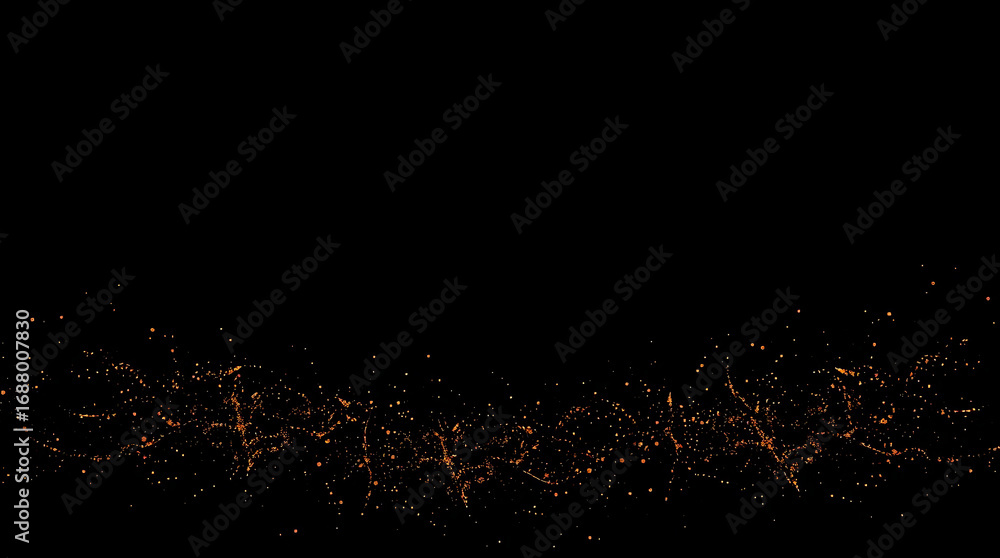 Poster a mesmerizing display of golden sparks dancing against a stark black backdrop, creating a captivatin