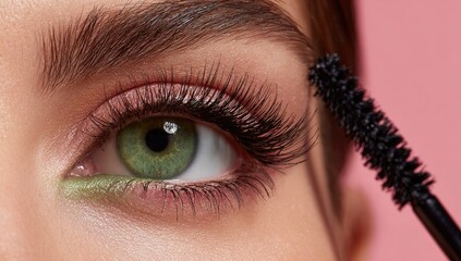 Close-up eye makeup application (5)