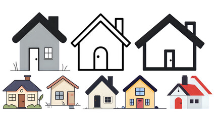 vector illustration of houses