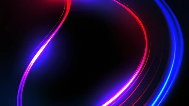 Dynamic Neon Light Waves in Vibrant Colors for Futuristic Visuals