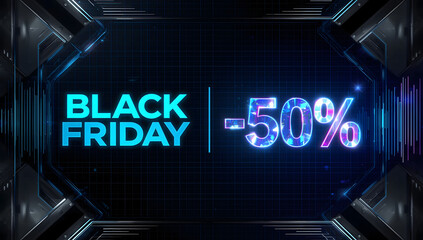 Obraz premium Cyber Glow Black Friday -50%