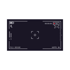Modern Video Camera Viewfinder Interface.