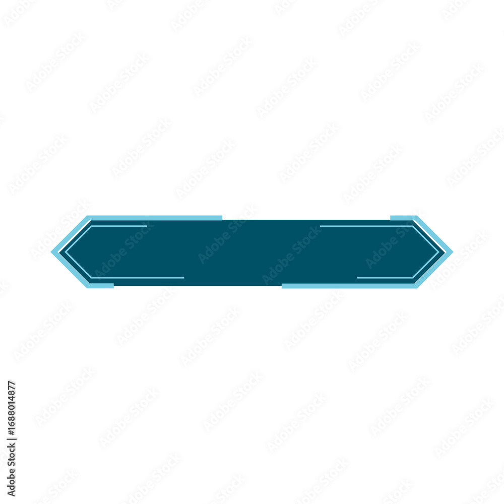 Poster futuristic teal ui button element.