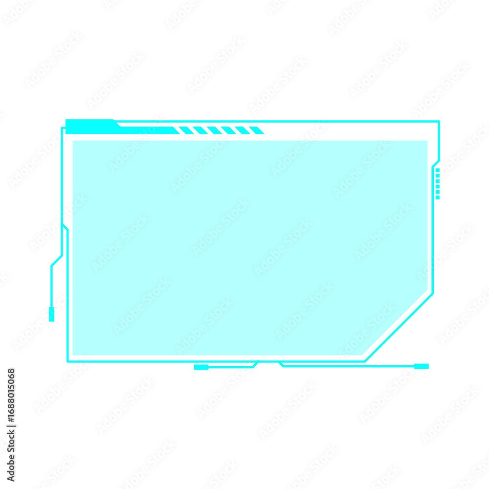 Aufkleber futuristic hud ui frame element.