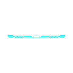 Obraz premium Futuristic Glowing Cyan UI Element Bar.