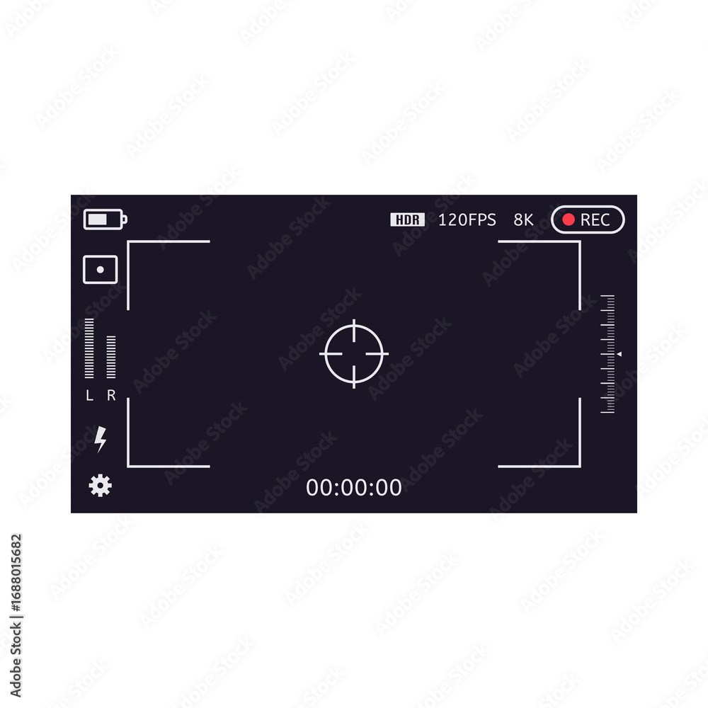 Poster digital camera viewfinder recording screen interface 1.