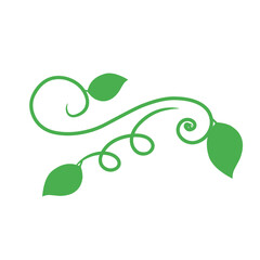 swirl fresh leaf ornament