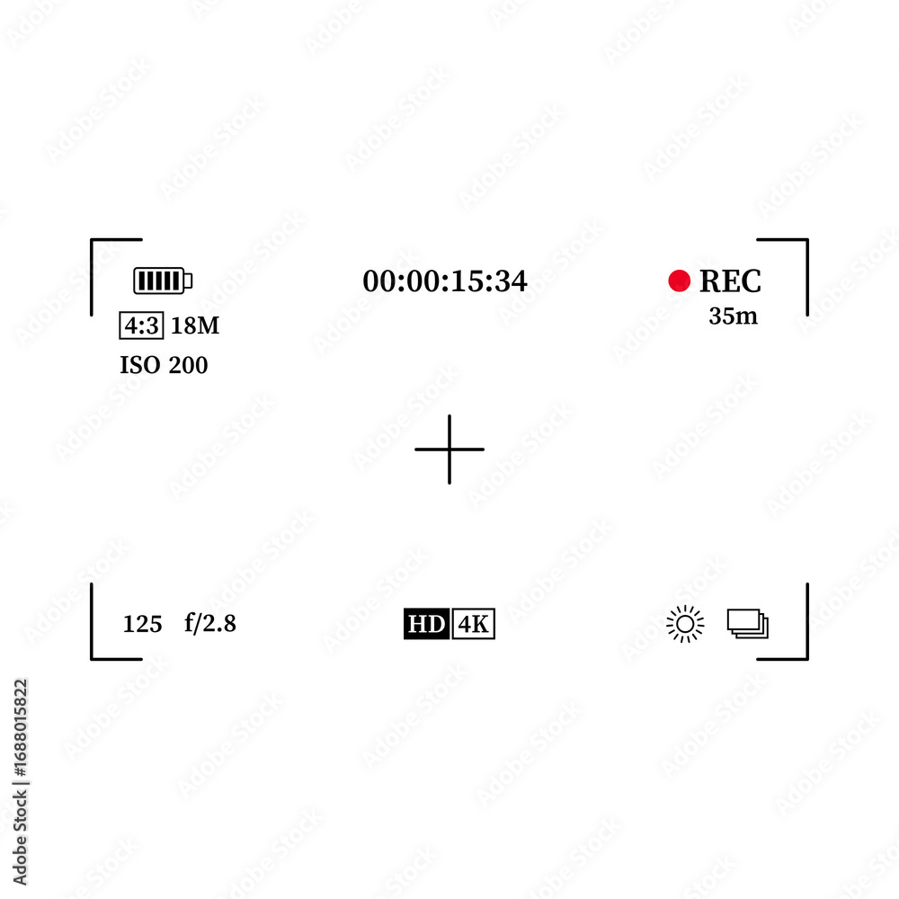 Poster camera viewfinder recording screen interface 1.