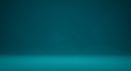 An empty teal studio background