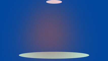Abstract Blue Background: Soft Spotlight on Elliptical Platform, Minimalist Design, Serene Mood, Product Display, Clean and Modern Aesthetic.