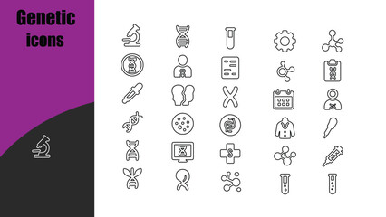 Genetic  icons set
