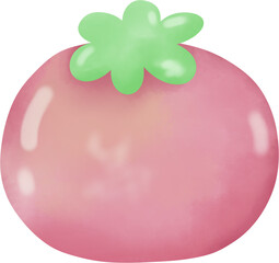 cute tomato illustration 