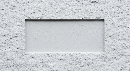 Clean white wall texture with recessed panel offering space for customized content or creative message integration