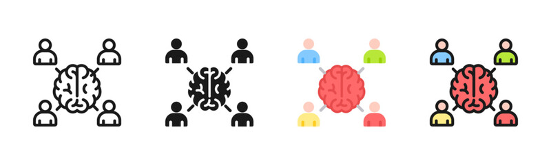 Social Cognition Icon Pack In Multiple Styles