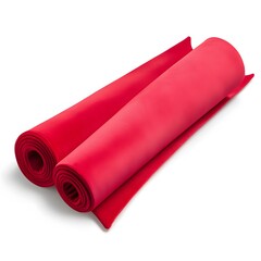 Rolled Red Velvet Fabric Texture Close Up