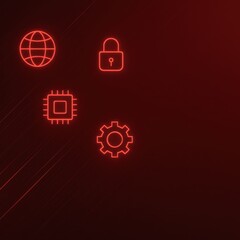 Obraz premium Cybersecurity critical alert visual with glowing red padlock binary rain and digital matrix emphasizing risk awareness and modern data protection urgency