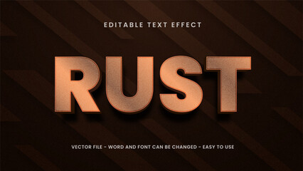 Metal rust text effect  editable strong 3d text effect