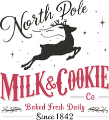 christmas greeting card with deer