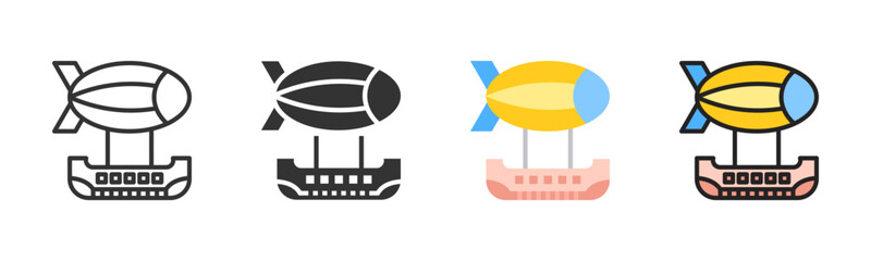 Airship Icon Pack In Multiple Styles © Mia