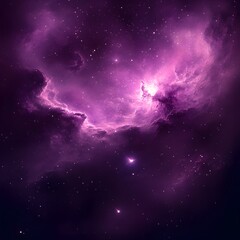 Vibrant Purple Nebula Space Background Cosmic Cloudscape
