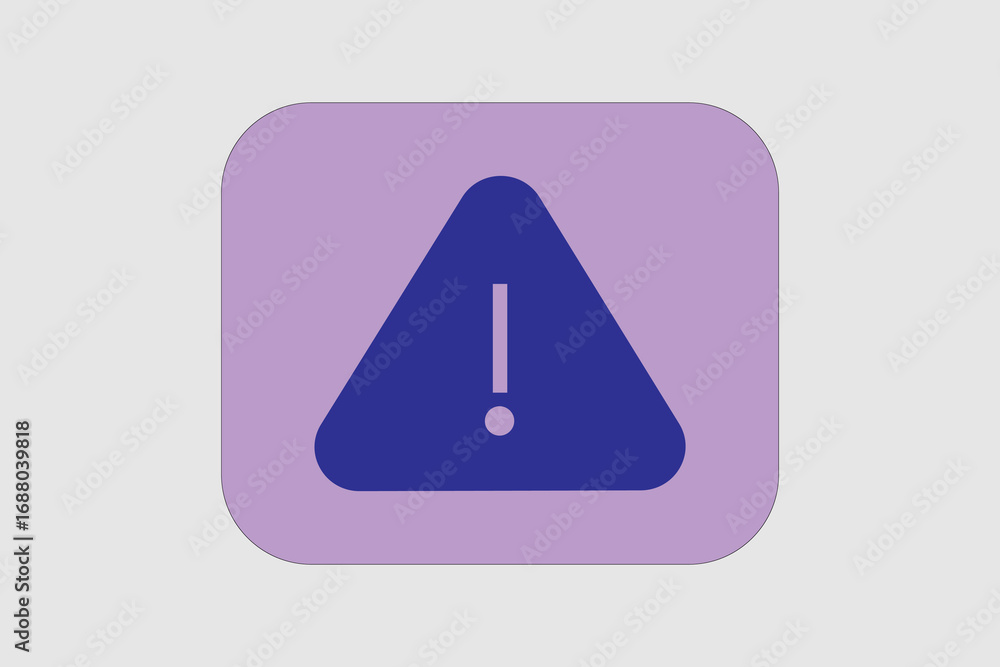 Fototapete this image shows a warning icon with a bold exclamation mark inside a dark blue triangular shape. th