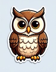 Obraz premium Cute cartoon owl