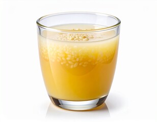 Traditional Korean Sikhye Sweet Rice Drink Isolated on White