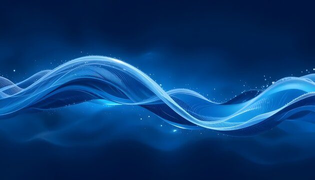 Clean Corporate Template with Blue Wave Design