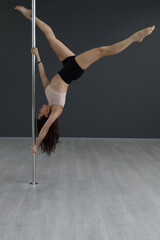 Artistic pose showcasing balance and flexibility.