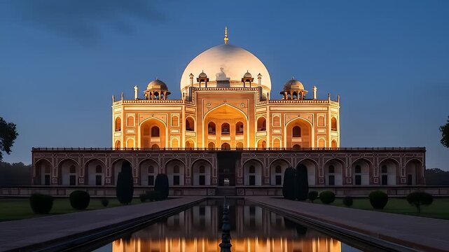 Humayun's Tomb: Golden Hour Majesty in Delhi, India