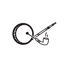 Traditional Irish Folk Music Instruments Icon.