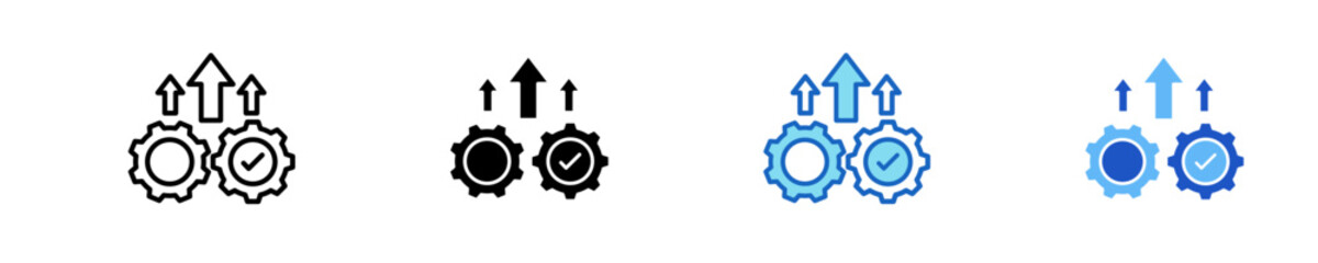 Operational Excellence  Icon Set Multiple Style Collection