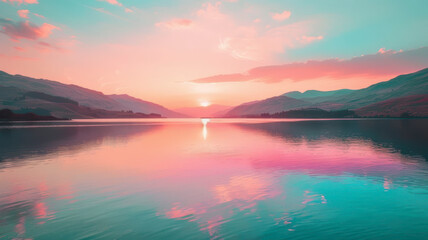 Fototapeta premium Dreamy surreal water & sky landscapes